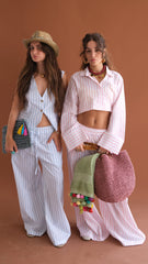 T&L Halo Cropped wrap shirt